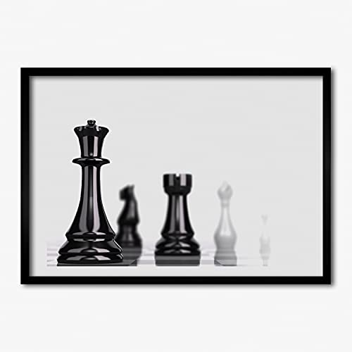 Cadre photo 70x50 cm Tulup pour habiller un mur vide avec un motif échecs
