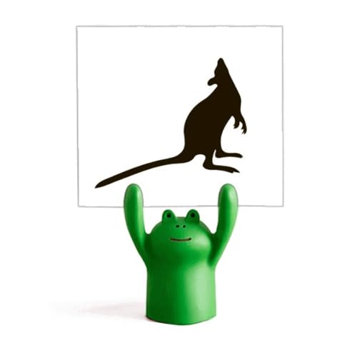 Porte-mémo noir grenouille en métal pour bureau et photos