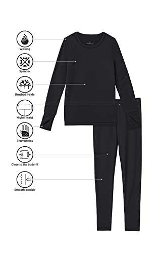 Image of Cuddl Duds Heavyweight 2 Piece Sets Base Layer Thermal Underwear for Girls