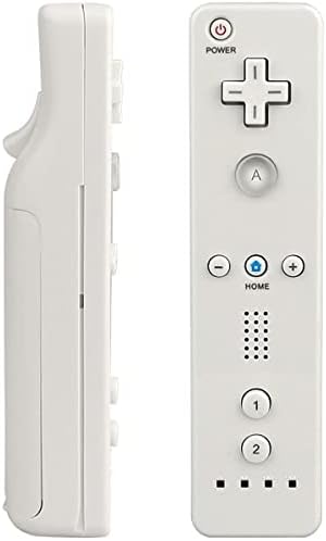 JJN Wii Remote Controller, Wii Controllers, Replacement Remote Game Controller for Nintendo Wii/Wii U, with Silicone Case and Wrist Strap (White)