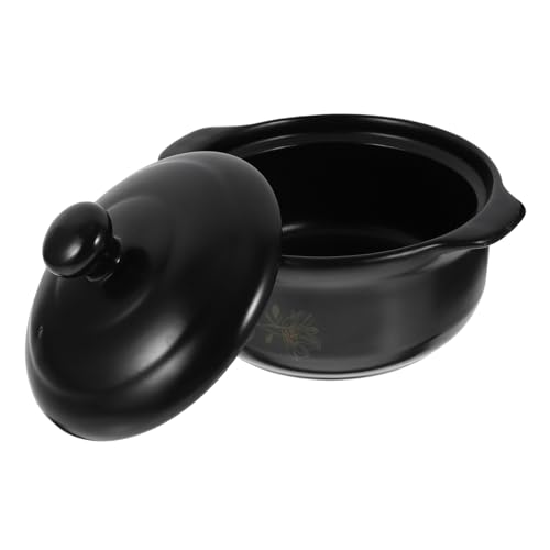 CIYODO Cazuela para Guisar con Tapa Olla para Estofado y Sopa de Pollo Resistente Altas Temperaturas para Personas para Cocina Gas y Arroz al