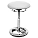 Produktbild Topstar SU49BR3 Sitness Bob, ergonomischer Sitzhocker, Arbeitshocker, Bürohocker mit Schwingeffekt, Sitzhöhenverstellung, Standfußring Alu, poliert, Stoffbezug, weiß, 36.5 x 36.5 x 57 cm