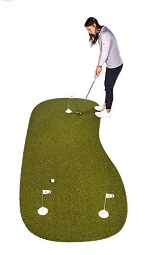Synlawn Precision Putt Golf Putting Green - Outdoor-Indoor Putting Mat With Natural Grass Feel & True Ball Roll - Deluxe Golf Training Mat For Year-Round Putting Practice - (4’ X 10’) #TOP1