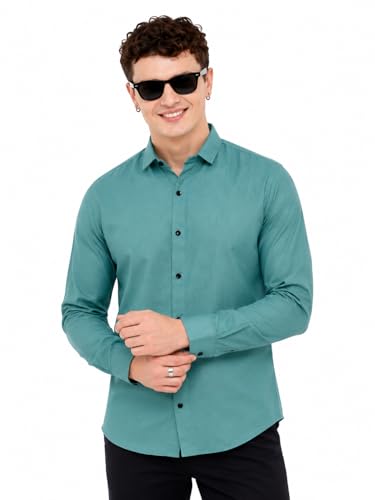 Image of Zilcon Linen Shirts for Men Casual Button Down Long Sleeve Shirt Solid Summer Beach Hawaiian Shirts