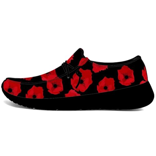 Floral Print Loafers Women Poppy Slip-on Shoes Walking Shoes Gifts for Women Men2