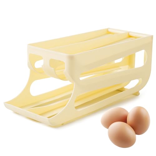 Bkljkf Soporte para huevos para frigorífico, bandeja de huevos de 3 niveles, para encimera, cocina, camping, pollos, viajes, hogar, armario, bebida, comida