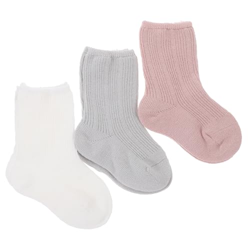 Toyvian Breathable Comfortable Toddler Socks Newborn Winter Warm Socks 3 Pairs