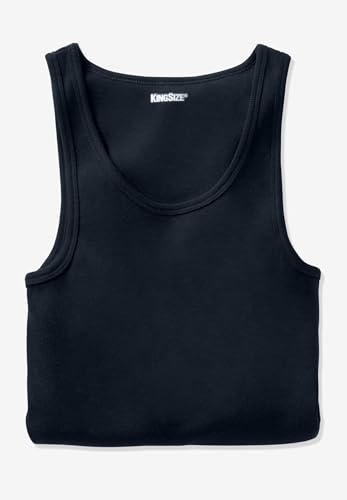 KingSize Men's Big & Tall 3-Pack Ribbed Cotton Tank Undershirt4