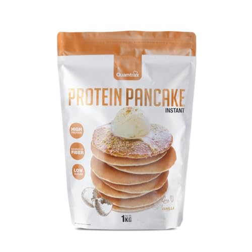 Quamtrax Nutrition - Protein Pancake - 1 kg - Vainilla - Alto en proteínas, bajo en azúcar y delicioso sabor