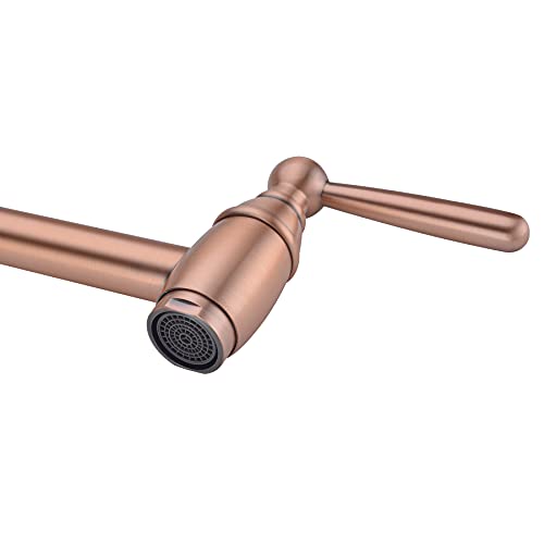 Avola Wall Mount Pot Filler Faucet,Pot Filler In Copper Finish,Resist Fingerprint Brass Kitchen Sink Pot Filler Faucets thumb #5