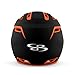 Boombah DEFCON Sleek Profile Matte Two Tone Batting Helmet (CS) NOCSAE Black/Orange - Size Junior 6 1/4
