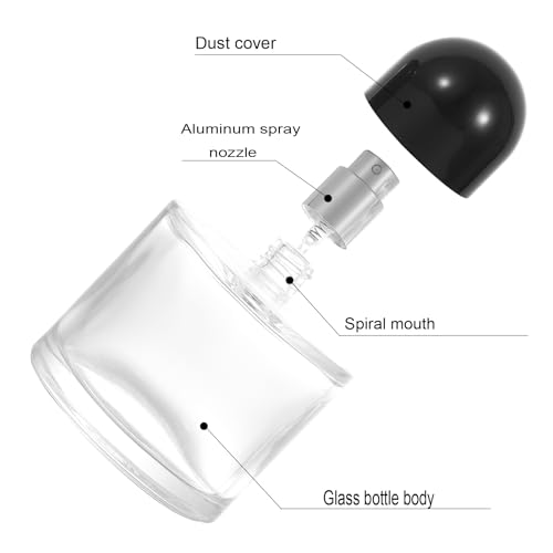 2 Packs 100ml/3.4oz Vintage Perfume Bottles Glass Cologne Refillable Perfume Bottle Atomizer Travel Empty Clear Perfume Spray Bottle Essential Oil Container Sprayer Cologne Atomizer for Women3