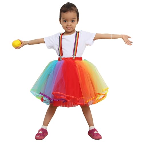 Jupe tulle brodée fille pour les jeux d'extérieur et fêtes d'anniversaire