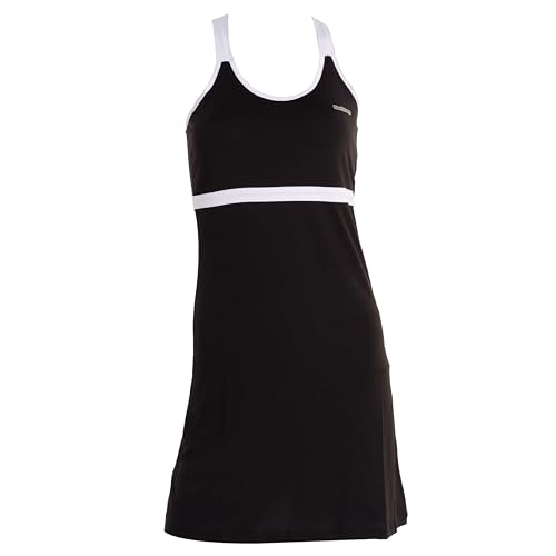 Black Crown - Vestido para Mujer de Pádel Himba - 100% poliéster - Sin Mangas - Deporte - Ligereza, Movilidad y Comodidad - Transpirable (FR/ES, Letras, L, Regular, Regular, Negro)