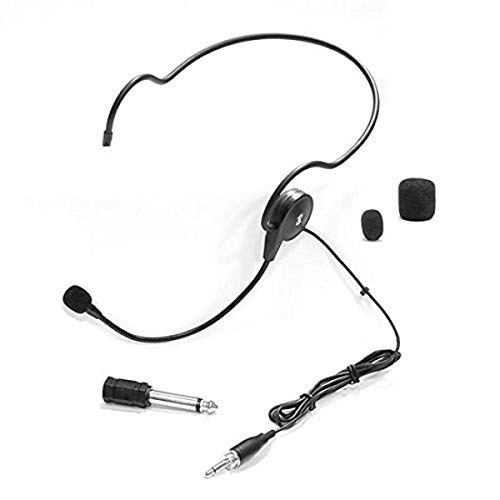 Pyle PLM31 Cardioid Condenser Headset Microphone, Flexible Wired Boom (Standard 3.5mm Connector Jack) for Belt Pack Mic Systems