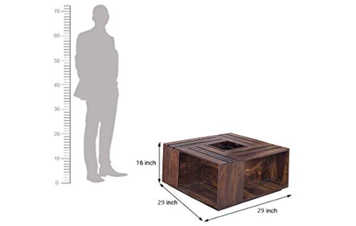 Image of Wooden Center Table for Living Room | Coffee Table for Home Wooden Coffee Table for Living Room and Office | Tea Table | Sofa Set Center Table in WalnutFinish