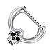 SHYYOULQE Sturdy Gold/Silver Skull Nose Studs Elegant Skull Jewelry for Individualistic Styles and Versatile Piercing Sizes Fashionable