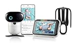 Motorola Nursery PIP1710 Connect WLAN-Babyphone mit motorisierter HD-Kamera und 12,7 cm (5 Zoll) Touchscreen, Weinerkennung und Übersetzung, Motorola Baby App, Nachtsicht, Montage für Kinderbett