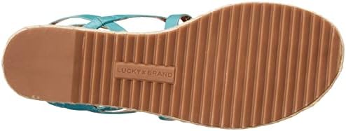 Lucky Brand Women's Nemelli Strappy Wedge Sandal Platform, Bristol Blue, 8 | Image 3