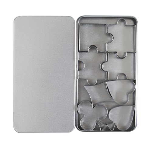 Housoutil Juego de 8 Moldes Cortadores para Galletas de Acero Inoxidable, Formas Creativas para Hornear Postres, Utensilios Repostería Pequeños y Ligeros, Perfectos para Cocina y Pastelería