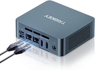 TRIGKEY Mini PC OS Desktop PC 12th Gen Intel N100 4C/4T 16G DDR5 4800MHz 500G M.2 PCIE1 SSD G5 Mini Computer, Support OS Working Micro PC, 4K@60Hz Output, Dual Lan/WiFi 5