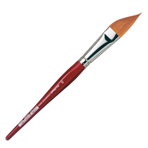 Image of da Vinci Watercolor Series 5587 CosmoTop Spin Paint Brush, Slant Liner Synthetic with Red Handle, Size 30 (5587-30)