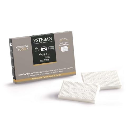 Esteban - 2 Ricariche Per Diffusore Auto Profumate Vaniglia D'Oro
