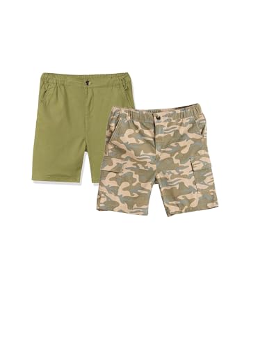 Image of Amazon Brand - Symbol Boy's Cotton Chino /Cargo Shorts | Elasticated Waistband | Age 6-14 Years