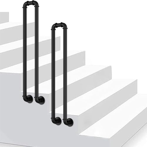 Barre de support en fer forgé 65 cm pour marches intérieures et extérieures