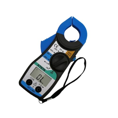 LIFKOME High Precision Mini Digital Clamp Multimeter Tester Blue Portable Electrical Voltmeter with LCD Backlight Overload Protection for Electricians and Industrial Use Battery Not