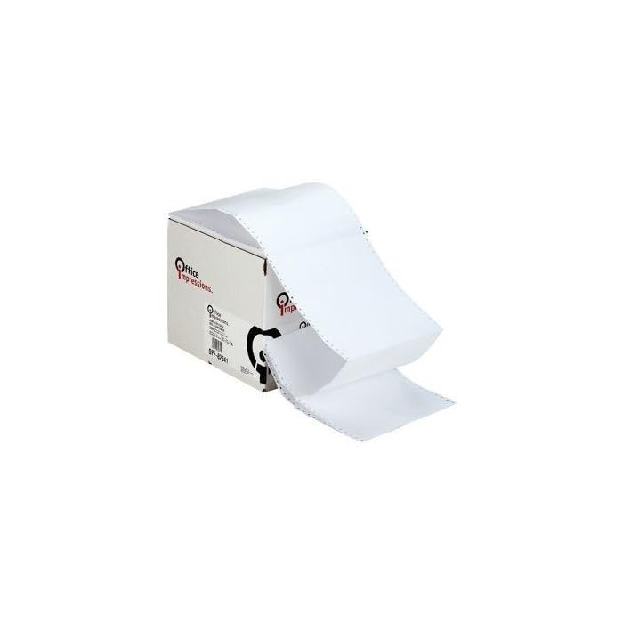 Buy Dot Matrix Printer Paper Pin Fed Continuous Printout, 91/2 Inch x 11 Inch, White, 20lb, 2