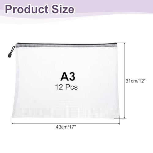 Bolsas de malla con cremallera A3 ideales para organizar material escolar 2