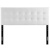 Modway MOD-6121 Lily King Biscuit Tufted Performance Velvet Headboard, White