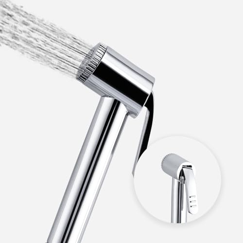 Image of Mila Health Faucet Primejet | ABS Chrome Handheld Bidet Spray| with 1.2m SS304 Hose Pipe | Modern Jet Spray for Toilet Hygiene | Anti-Slip Grip, Leak-Free, Easy Install | Bathroom Fitting
