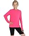 Somaibo Girls Rash Guard Shirts Boys Long Sleeve Quick Dry Swim Shirts UPF 50+ Sun Protection Hoodie for Kids 13-14 Years Rose