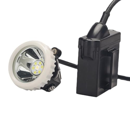 HYZHANHONG Linterna Delantera KL5LM Ultra Brillante, Impermeable y a Prueba de Explosiones con Cargador, Luz para Casco de Seguridad, Ideal para Pesca Nocturna