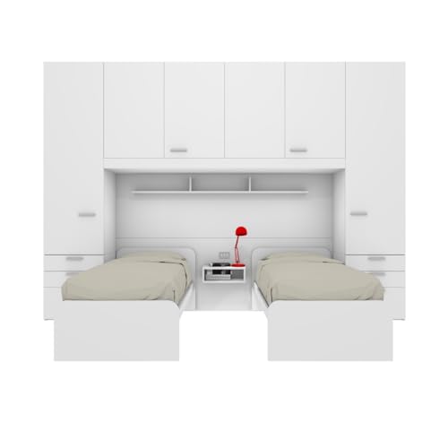 MOBILFINO CAMERETTE Cameretta a Ponte con Letti paralleli - Bianco