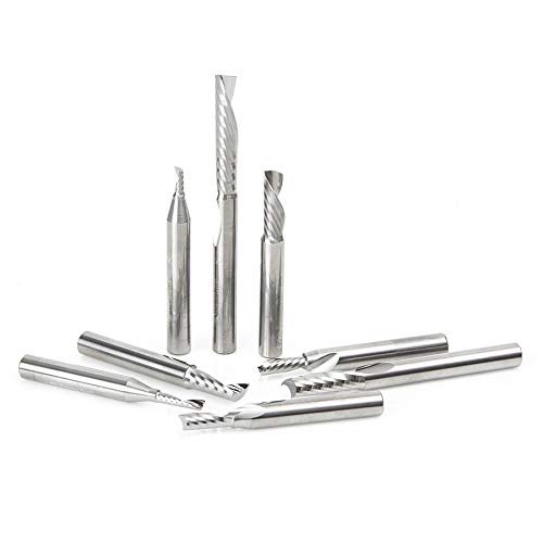 Amana Tool - AMS-160 8-PC Aluminum Cutting Solid Carbide Spiral 'O' Flute CNC Router Bit