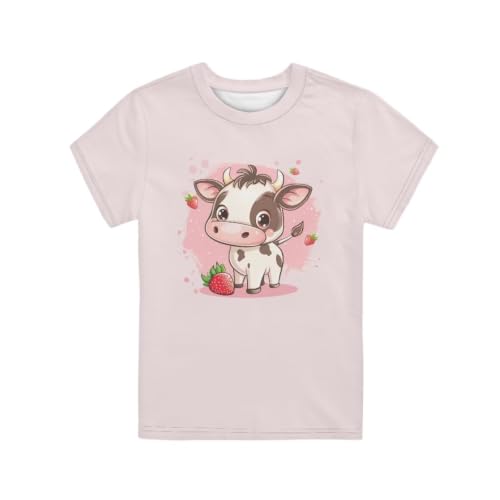 Image of Novelty 3D Graphic T Shirts for Kids Crew Neck Funny Animal Print Short Sleeve Girls Tshirts 3-16 Years