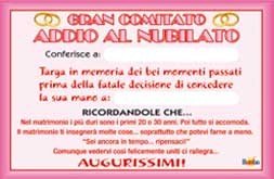 Bombo Targa Premio Matrimonio Sonora Nubilato