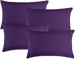 Bedsure Pillow Cases 2 Pack White - Brushed Microfiber Pillowcase with Envelope Closure, 50 x 75 cm