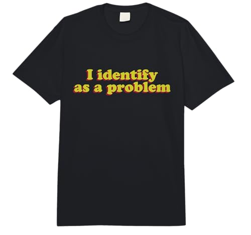 I Identify as Problem | Funny LGBTQ Non Binary Transgender Comfort Colors Adult Heavyweight T-Shirt
