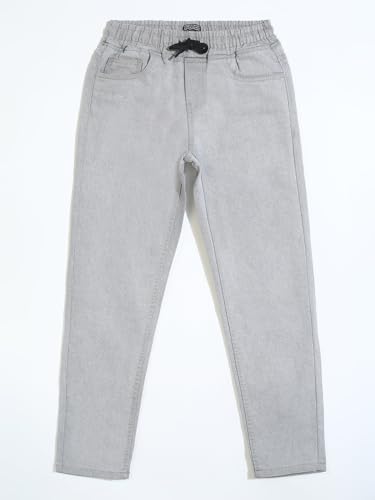 Image of Urbano Juniors Boy's Regular Fit Mid Rise Washed Denim Jogger Jeans Stretchable