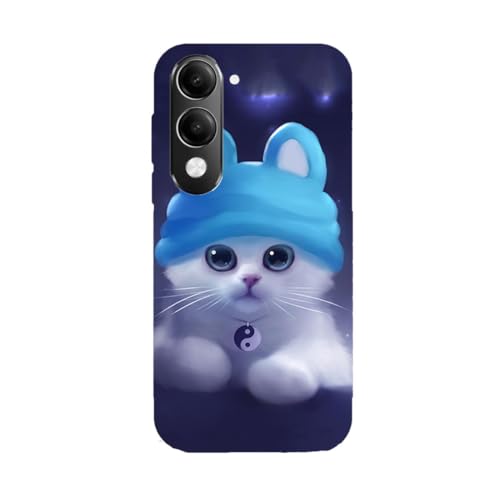 Image of Crepes Cat | Animal | Cute Designer Printed Hard Matt Finish Mobile Case Back Cover for Vivo T4 Lite 5G /iQOO Z10 Lite 5G /Vivo Y19 5G /Vivo Y19E
