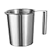 Jarra de Leche de Acero Inoxidable Jarra Medidora 1 Litro Taza Medidora para Cafe Latte Espumar, Hornear, Tazas de Cocina, Cuchara Medidora