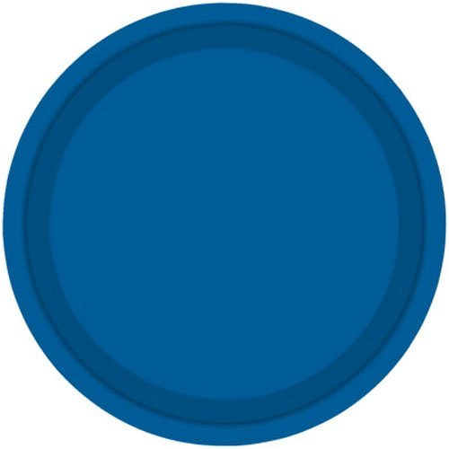 Assiettes amscan PLT 9 Hi CT Marine Blue pour un pique-nique ou un repas