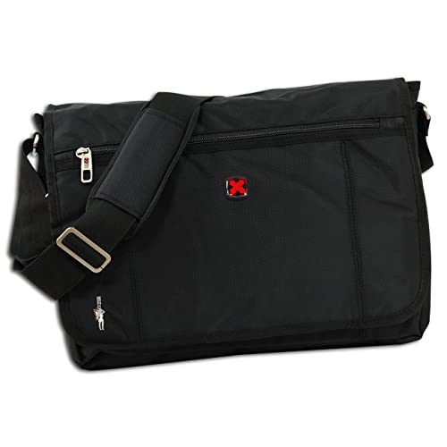 Travel N Meet Umhängetasche schwarz Polyester Laptoptasche 15 Tasche OTD4201S Polyester Notebooktasche