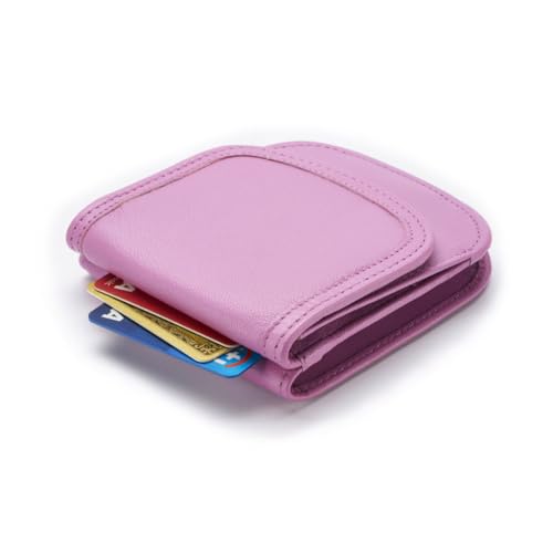 Taxi Wallet® TW03-SOFT LAVENDER - Soft Leather - Compact, Front Pocket Folding Wallet - For Cards, Coins, Bills, ID (Men & Women)3