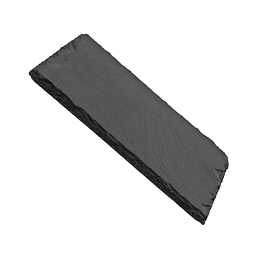 Etrexonline Tablas de Pizarra Premium | Platos de Piedra Negra para Aperitivos | Bandejas de Sushi y Tapas | Estilo Moderno | Resistente al Desgaste| Ideal para cualquier Evento | 14x22x0.6 cm