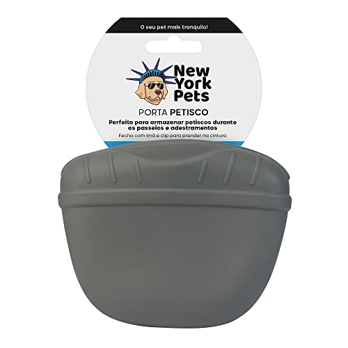 Porta Petisco para Adestramento silicone NYPets com suporte (Cinza)